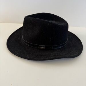Pendleton AB196-71010 Black 100% Wool Outback Fedora Hat Large